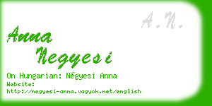anna negyesi business card